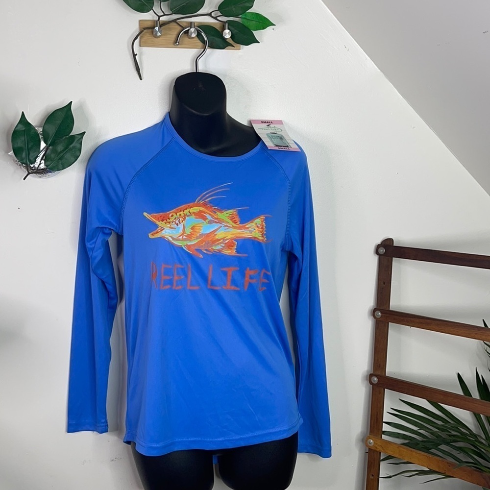 NWT Reel Life Sun Ray UPF 50 Defender Shirt S